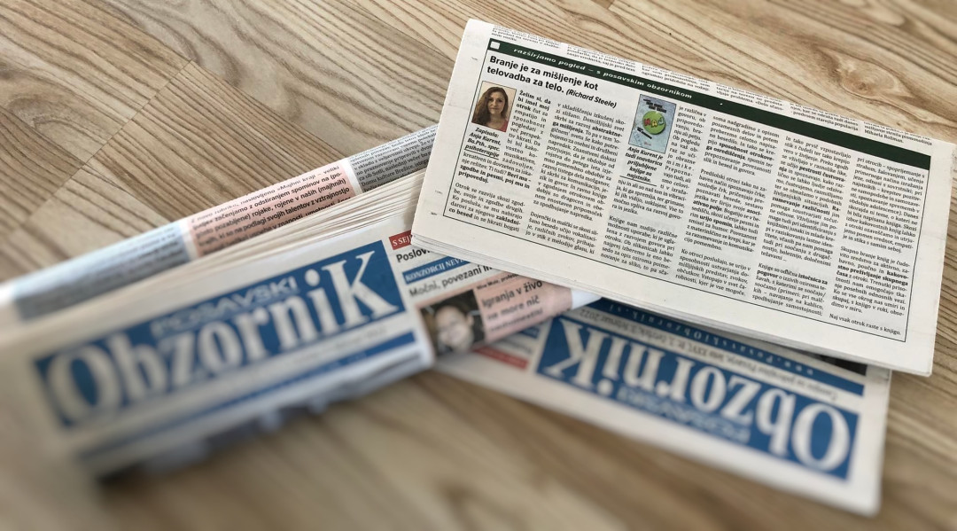 Branje je za mišljenje kot telovadba za telo. Richard Steele