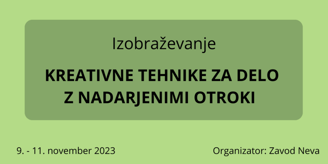 Kreativne tehnike za delo z nadarjenimi otroki