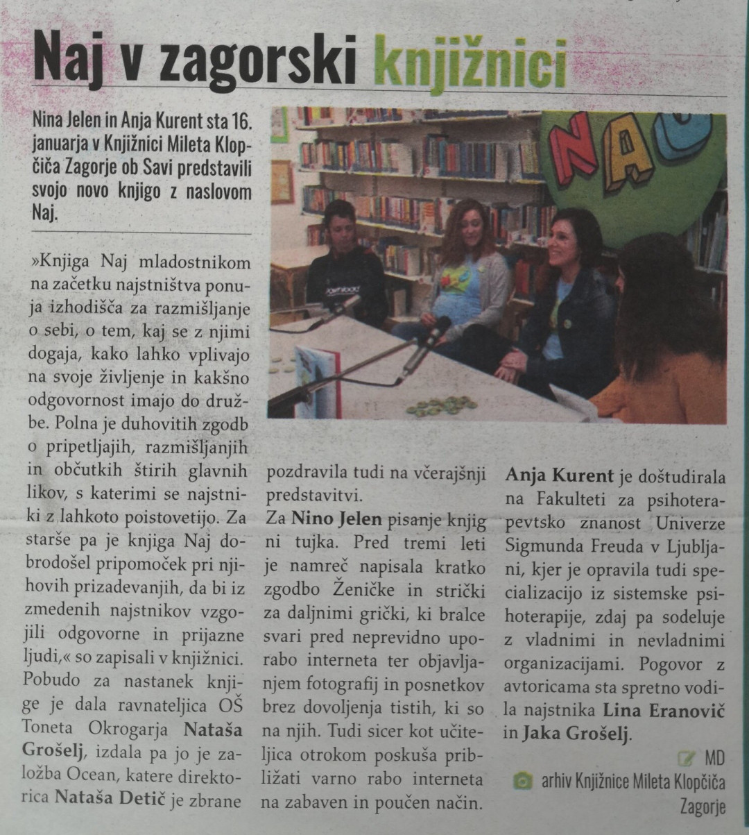 Naj v zagorski knjižnici