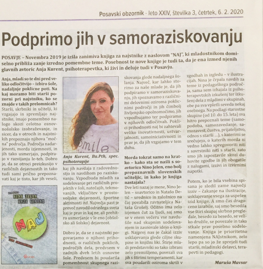 Podprimo jih v samoraziskovanju