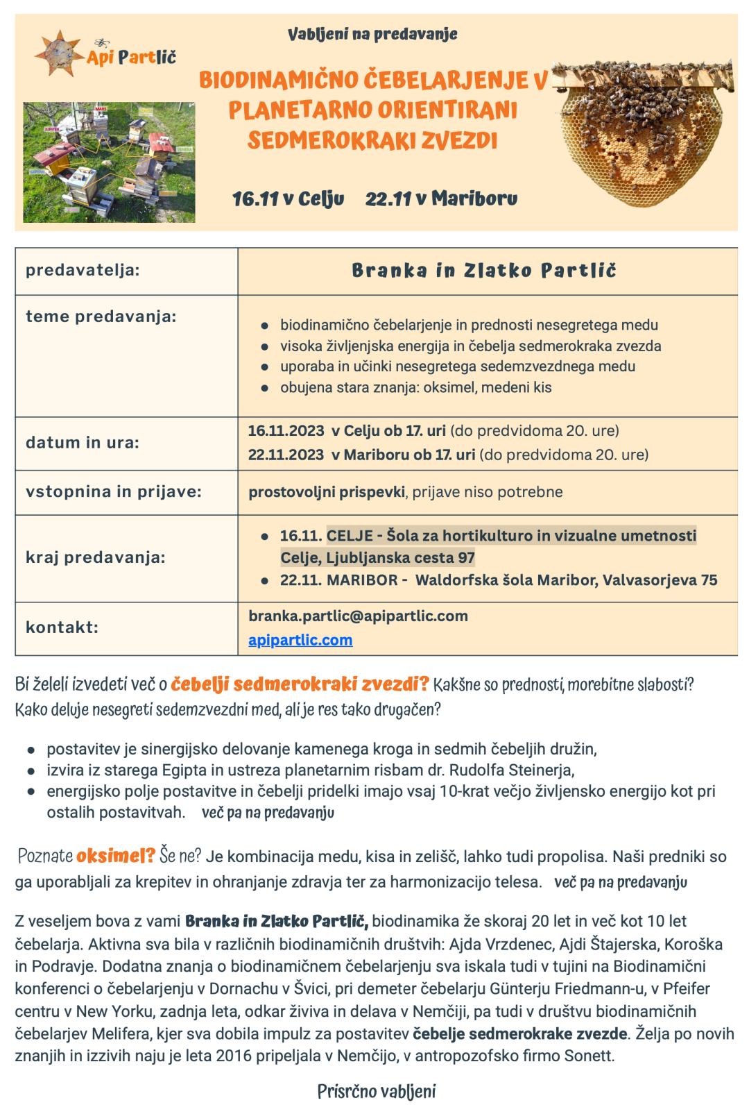 BIODINAMIČNO ČEBELARJENJE V PLANETARNO ORIENTIRANI SEDMEROKRAKI ZVEZDI