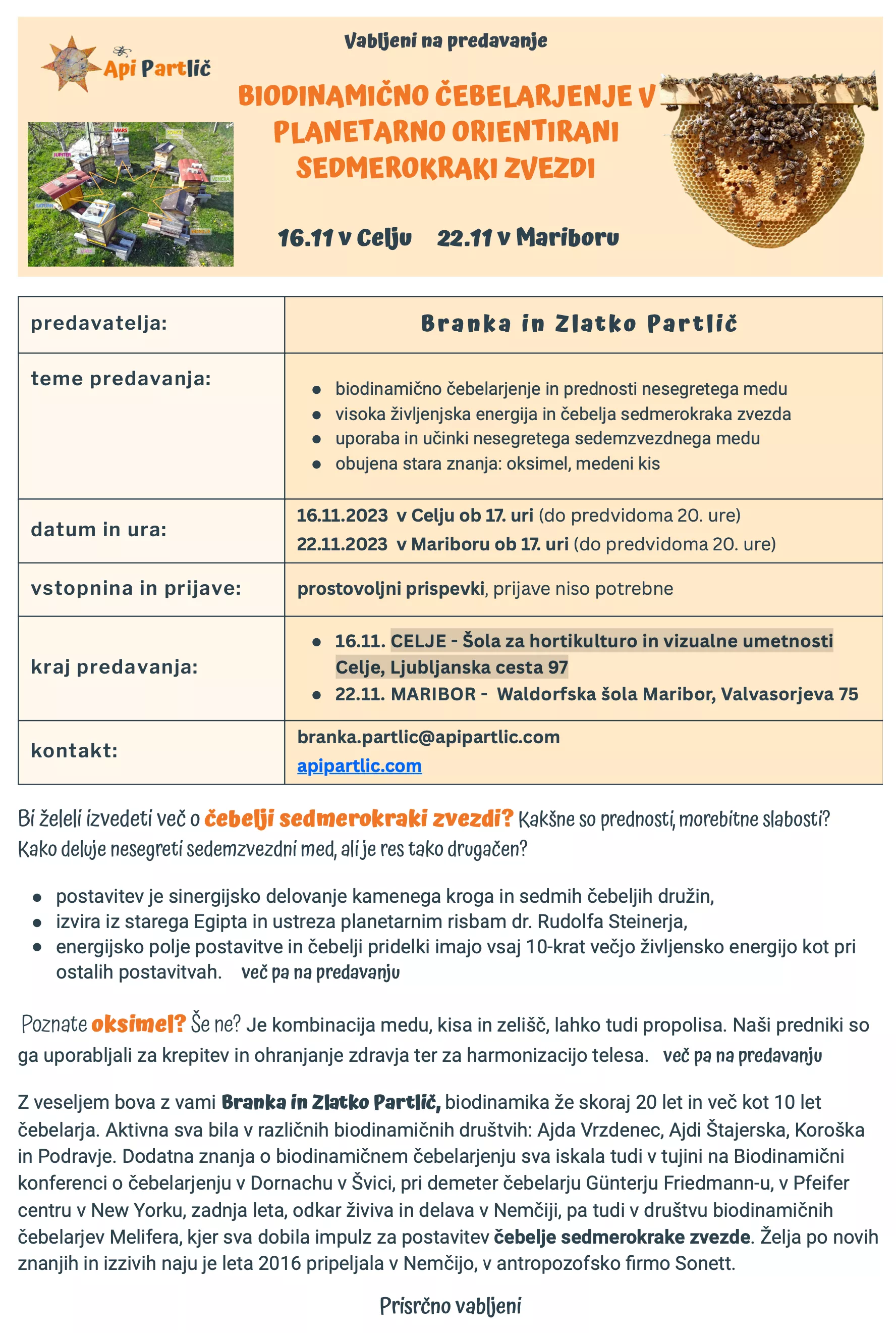 BIODINAMIČNO ČEBELARJENJE V PLANETARNO ORIENTIRANI SEDMEROKRAKI ZVEZDI