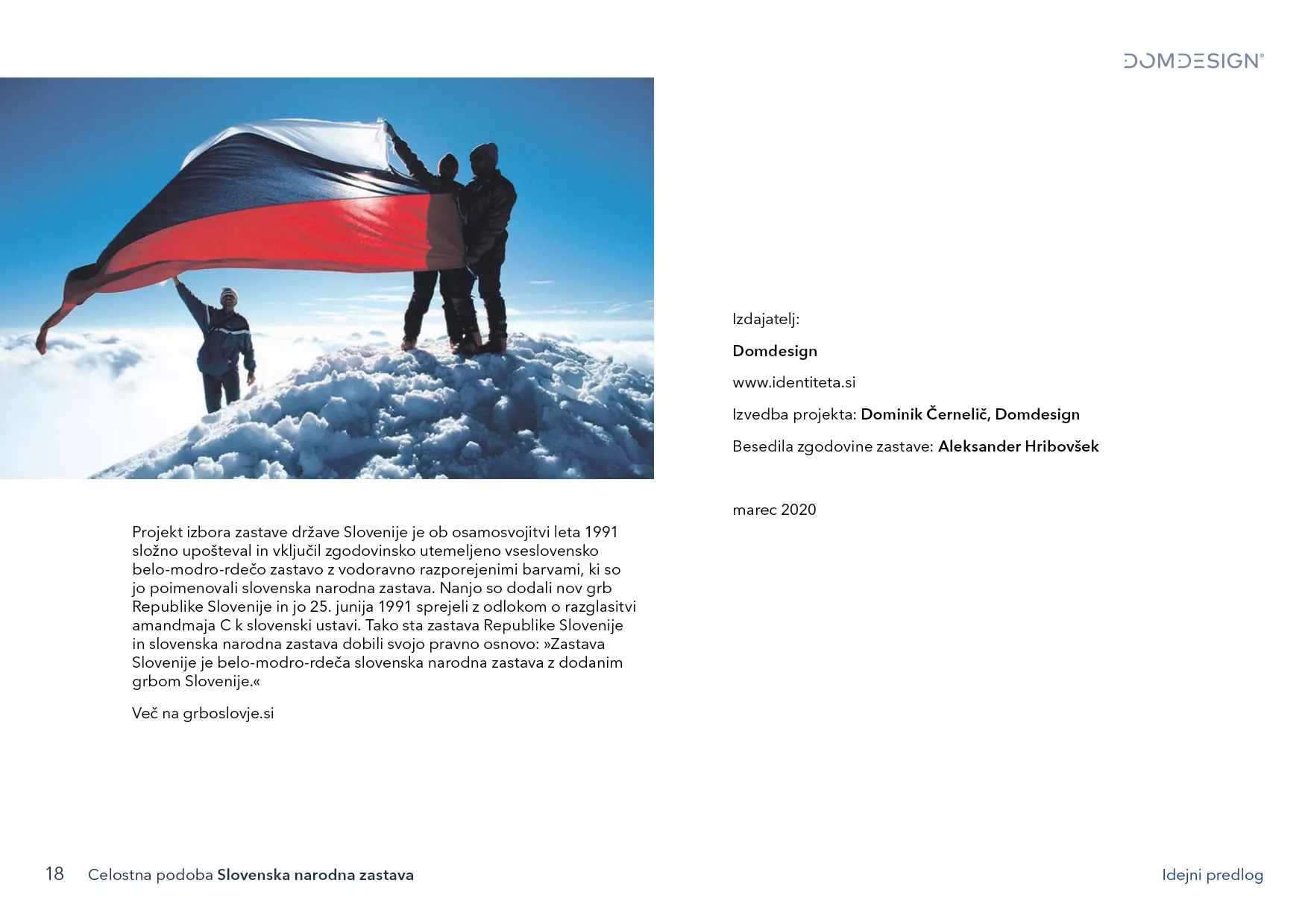 Celostna podoba slovenske narodne zastave