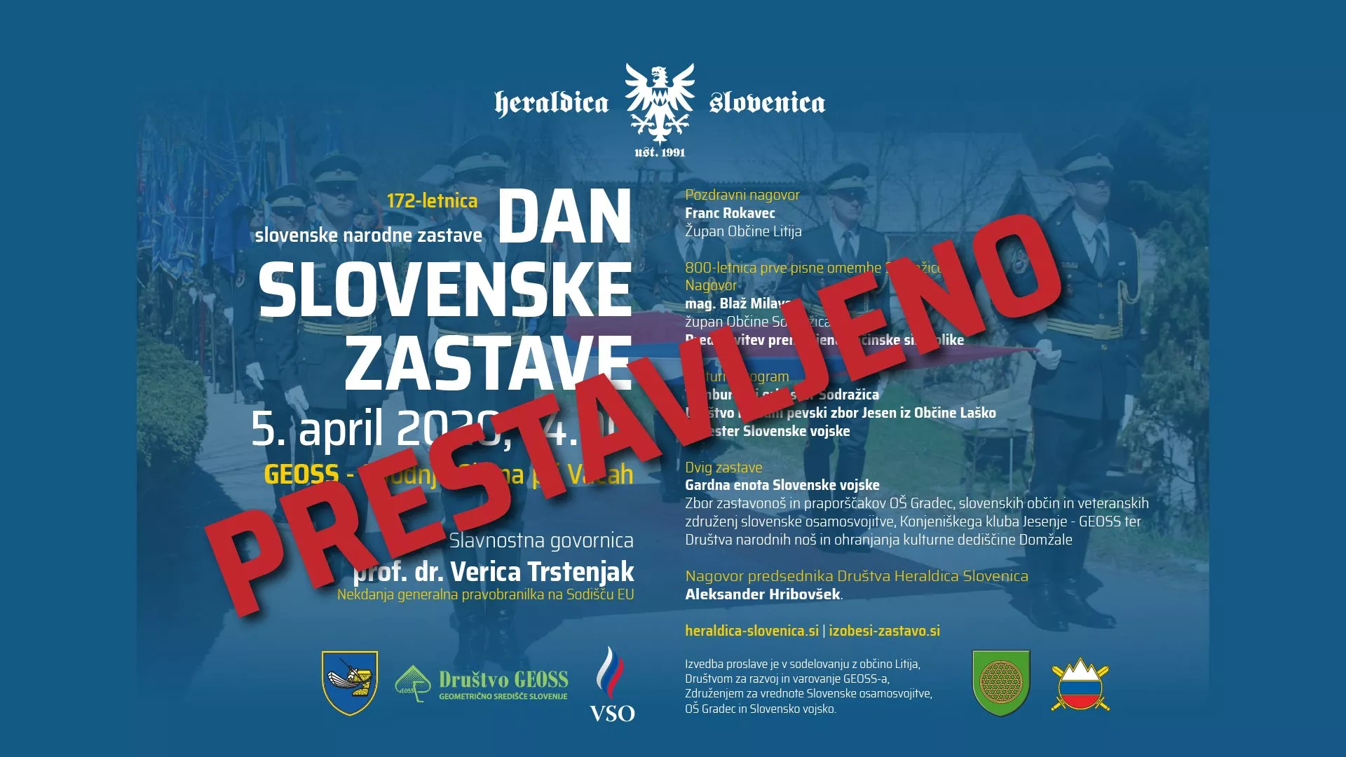 Dan slovenske zastave 2020 na GEOSS-u