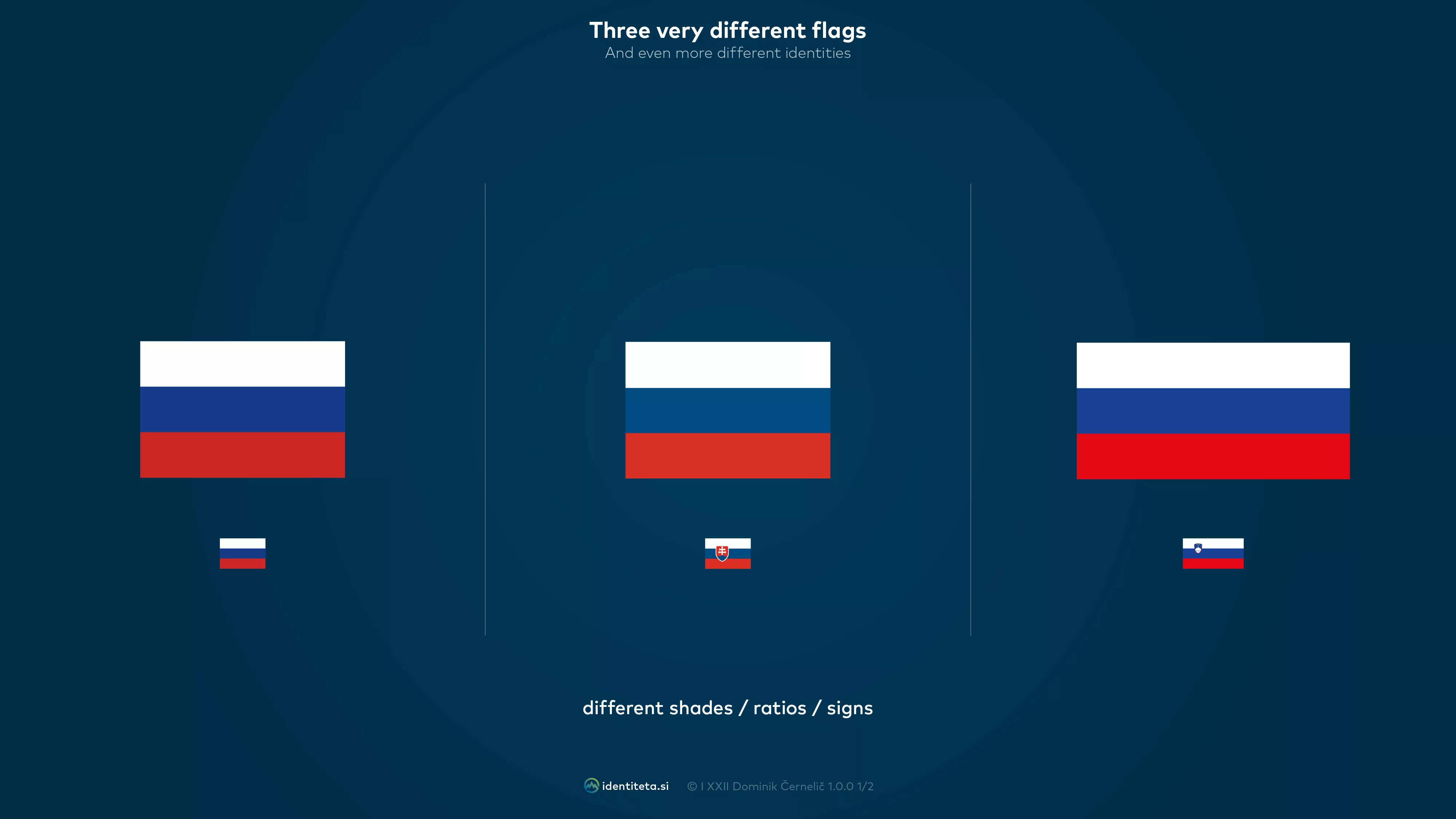 Tri zelo različne zastave