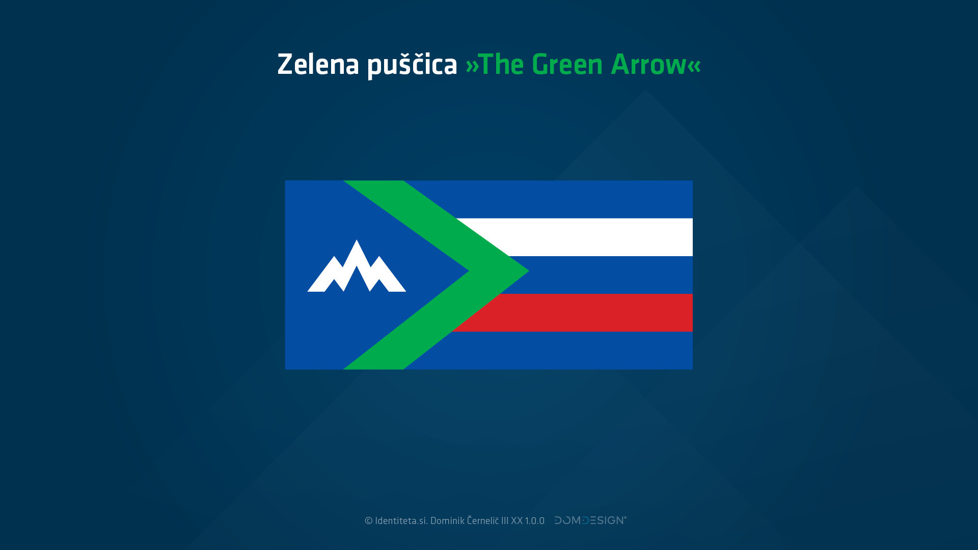 Zastava zelena puščica