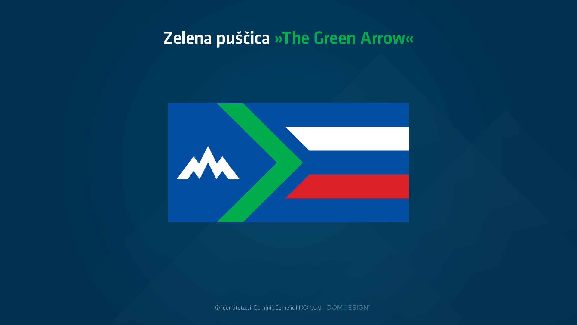Zastava zelena puščica