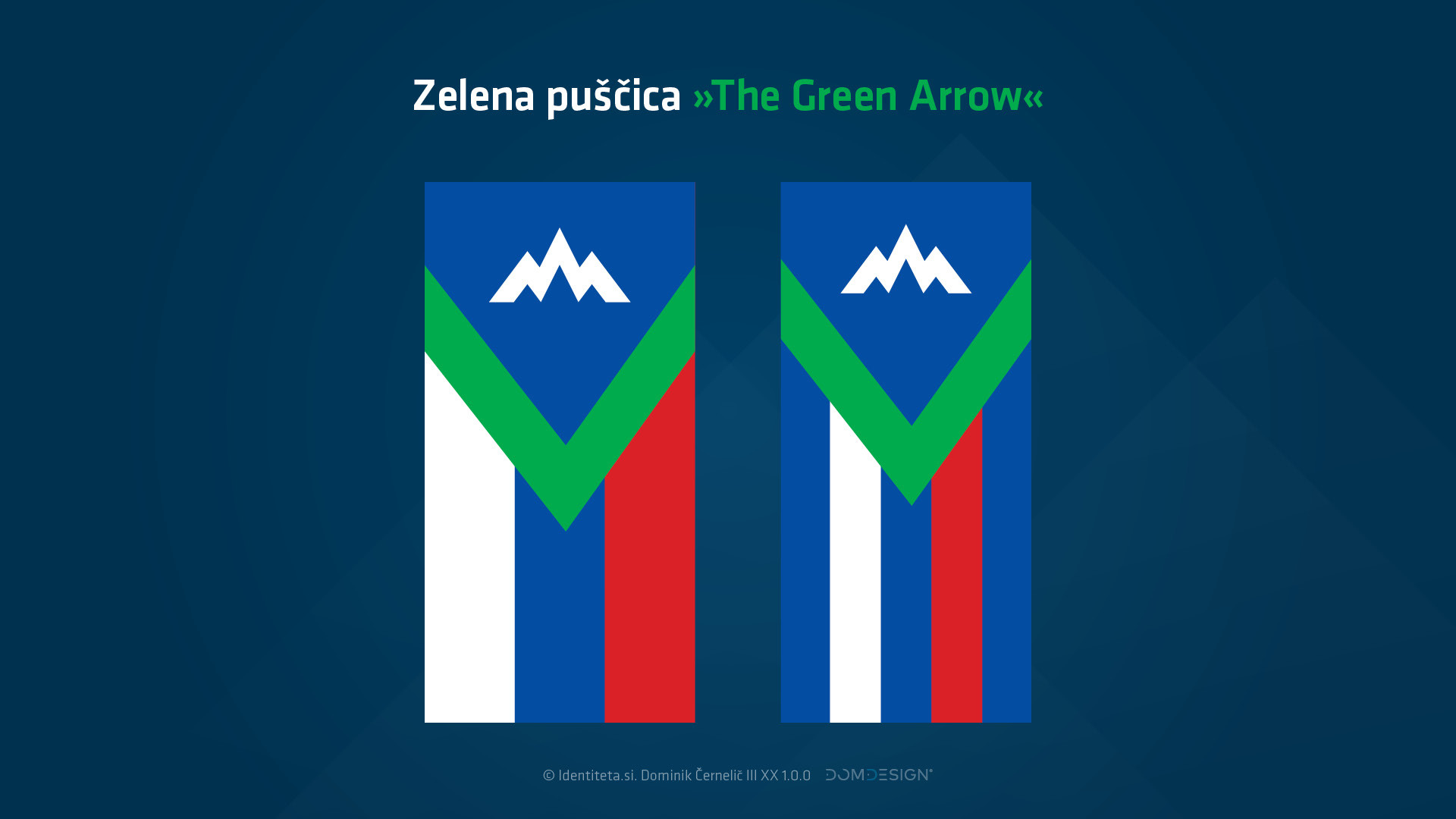 Zastava zelena puščica