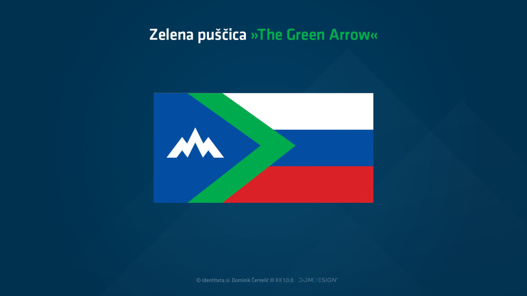 Zastava zelena puščica