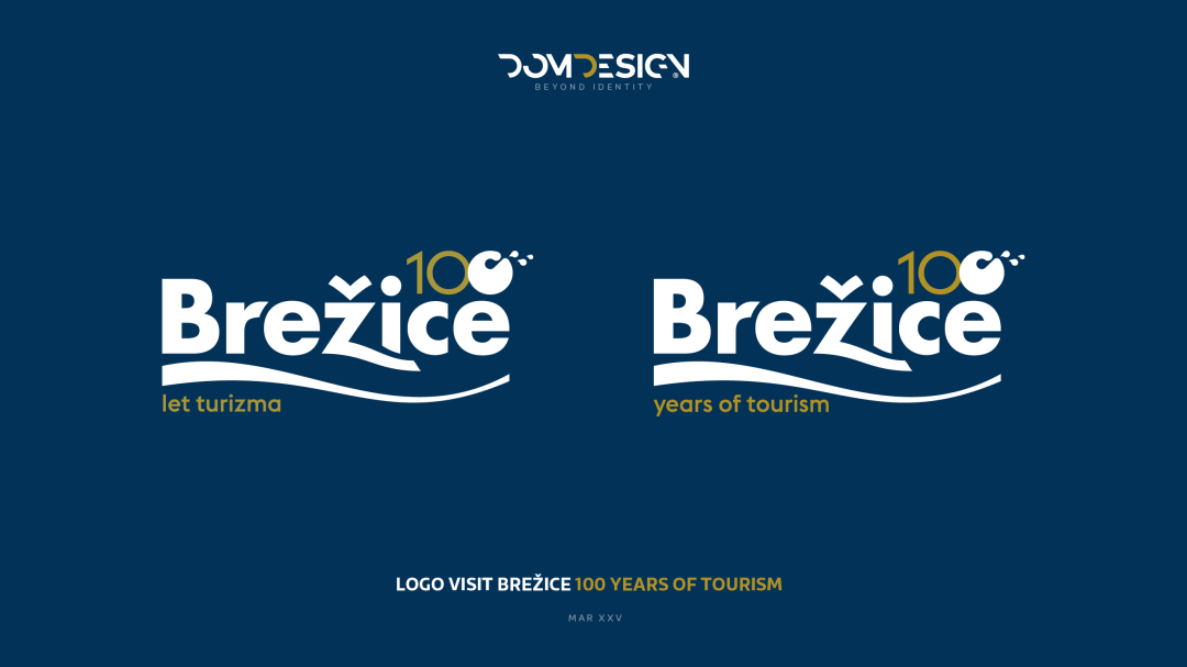 Logotip Visit Brežice - 100 let turizma