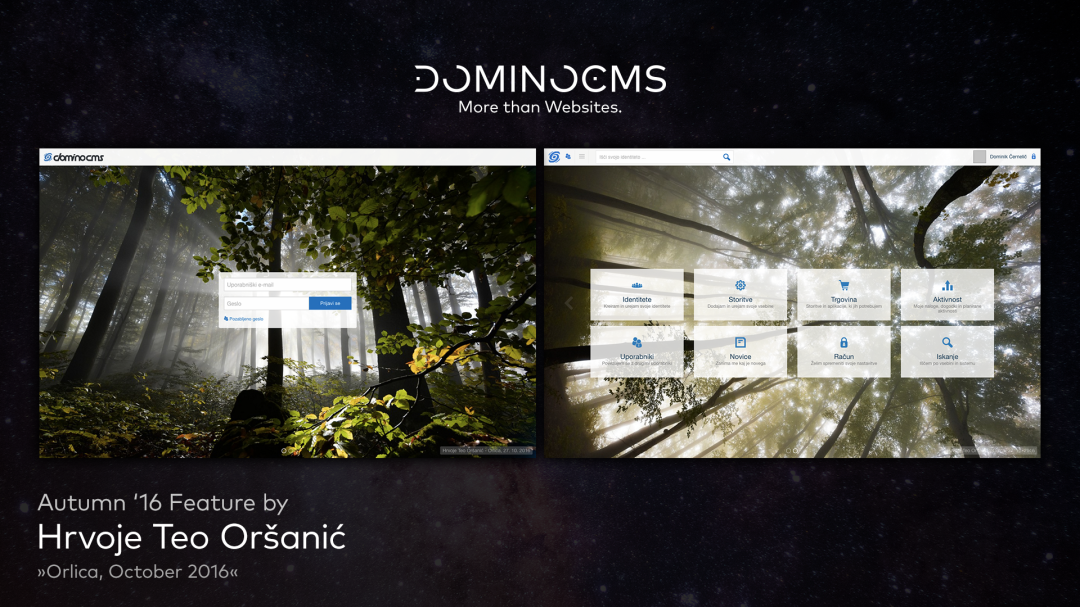 DominoCMS v jesenskih barvah