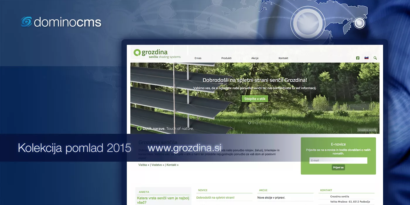 Grozdina senčila s spletno prenovo pripravljeni za osvajanje tujega tržišča