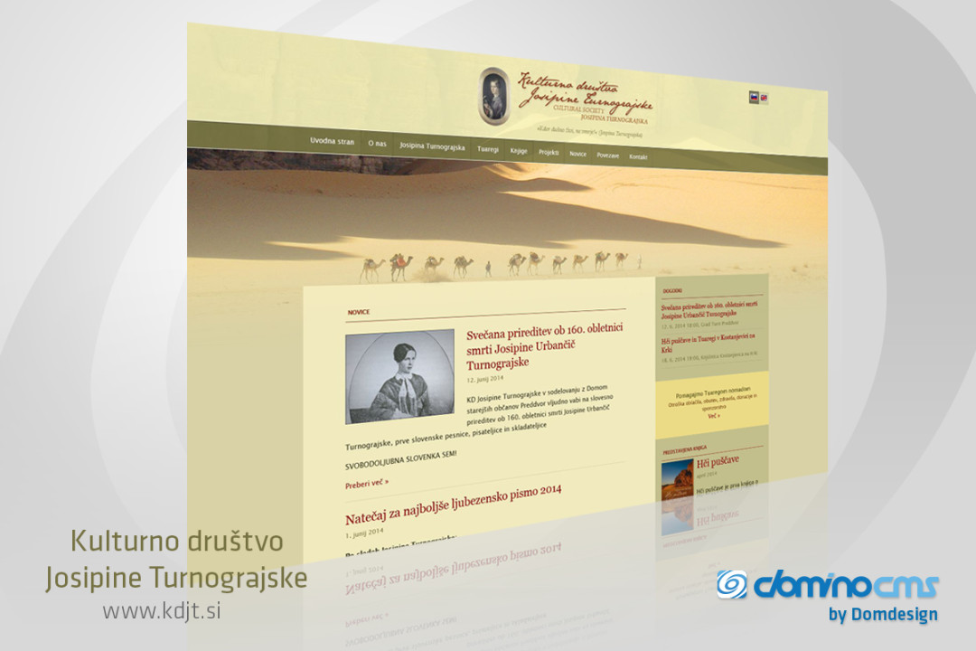 Kulturno društvo Josipine Turnograjske z novo stranjo