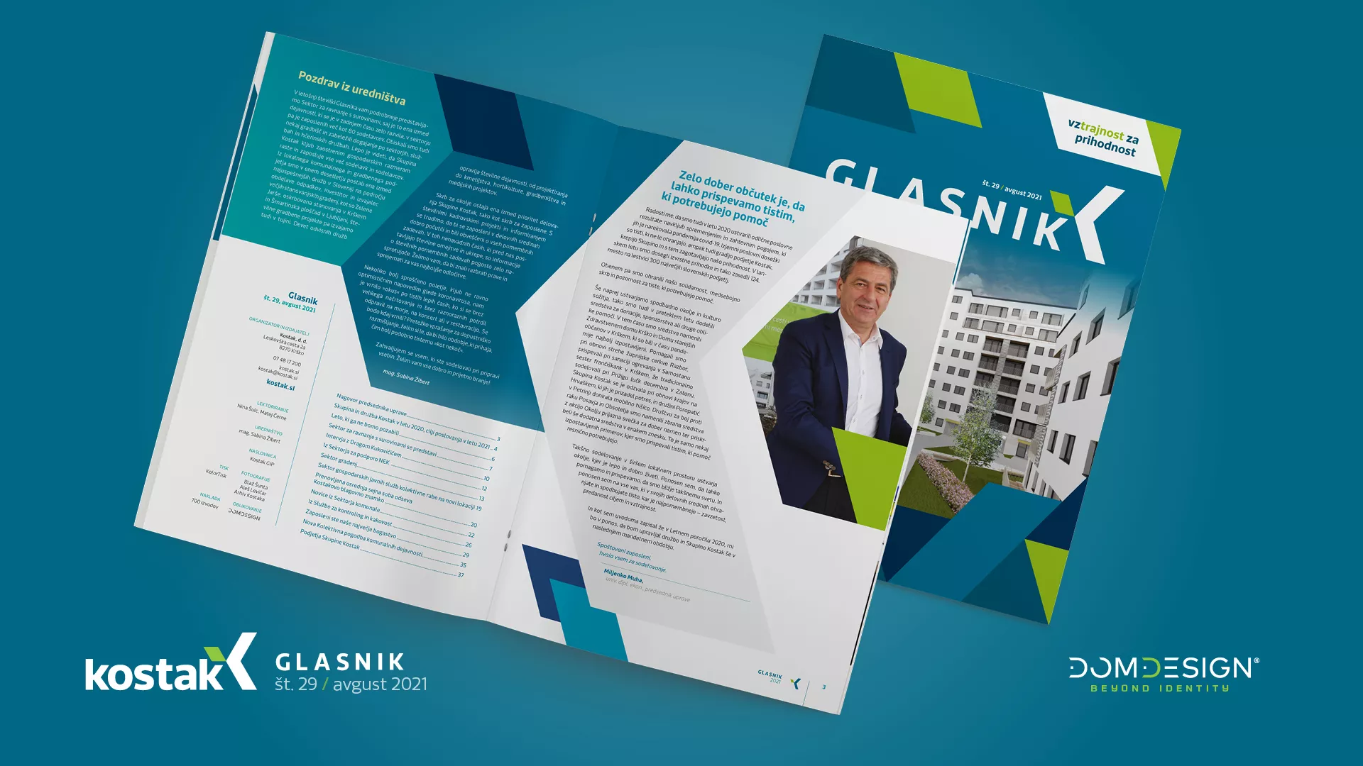 Nov Glasnik Kostak z 48 oblikovanimi stranmi