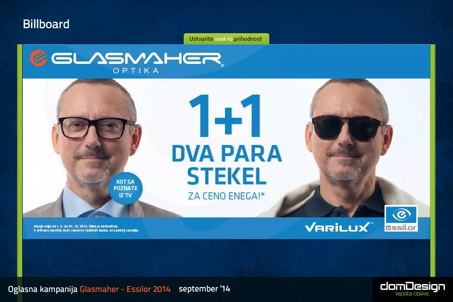 Nova oglasna kampanija Glasmaher v kopromociji z Essilorjem