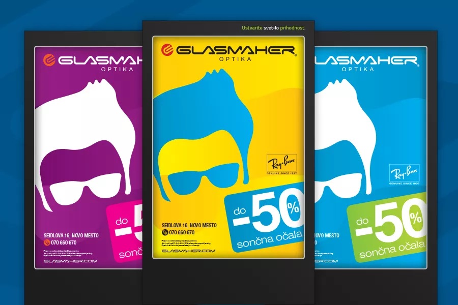 Novi Glasmaher oglasi v 10 barvnih kombinacijah