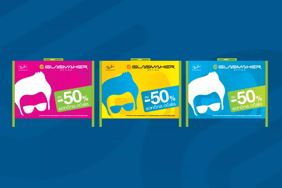 Novi Glasmaher oglasi v 10 barvnih kombinacijah