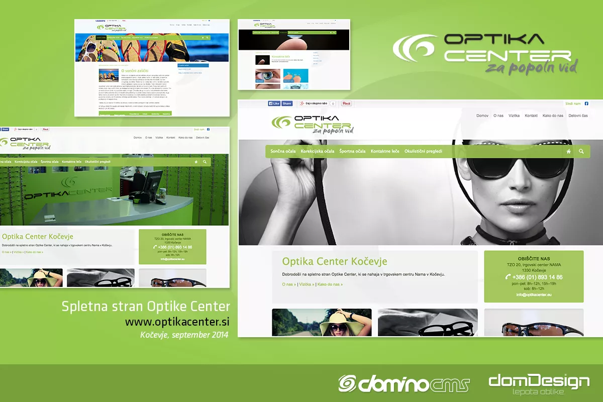 Optika Center s prenovljeno spletno stranjo