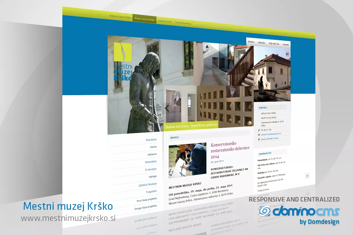 Prenovljen četverček spletnih strani Kulturnega doma Krško