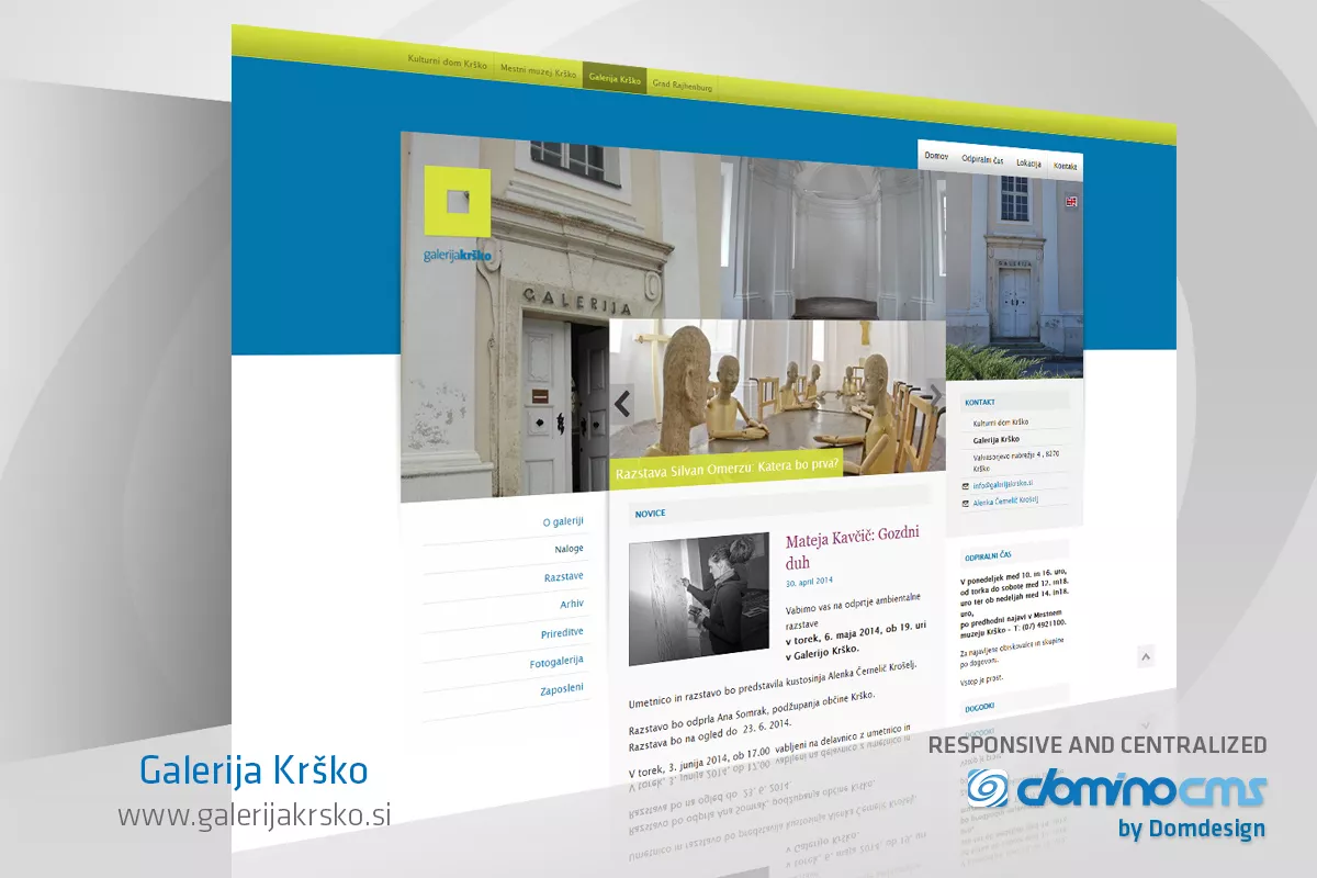 Prenovljen četverček spletnih strani Kulturnega doma Krško