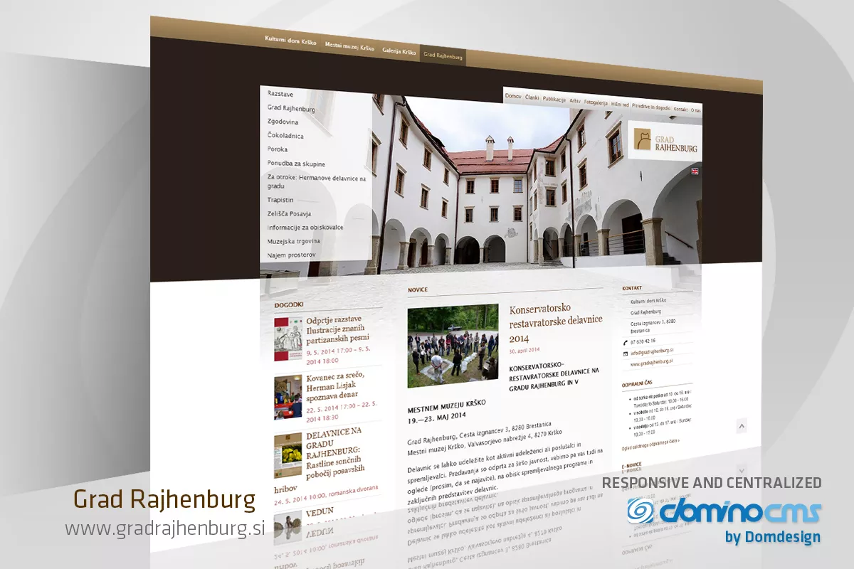 Prenovljen četverček spletnih strani Kulturnega doma Krško