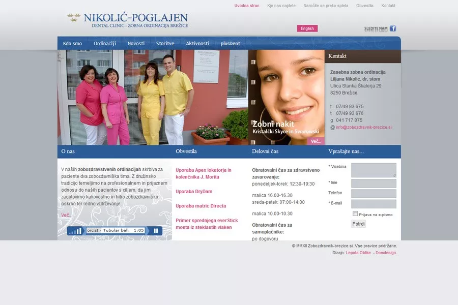 Prenovljena spletna stran Zobne ordinacije Nikolić-Poglajen