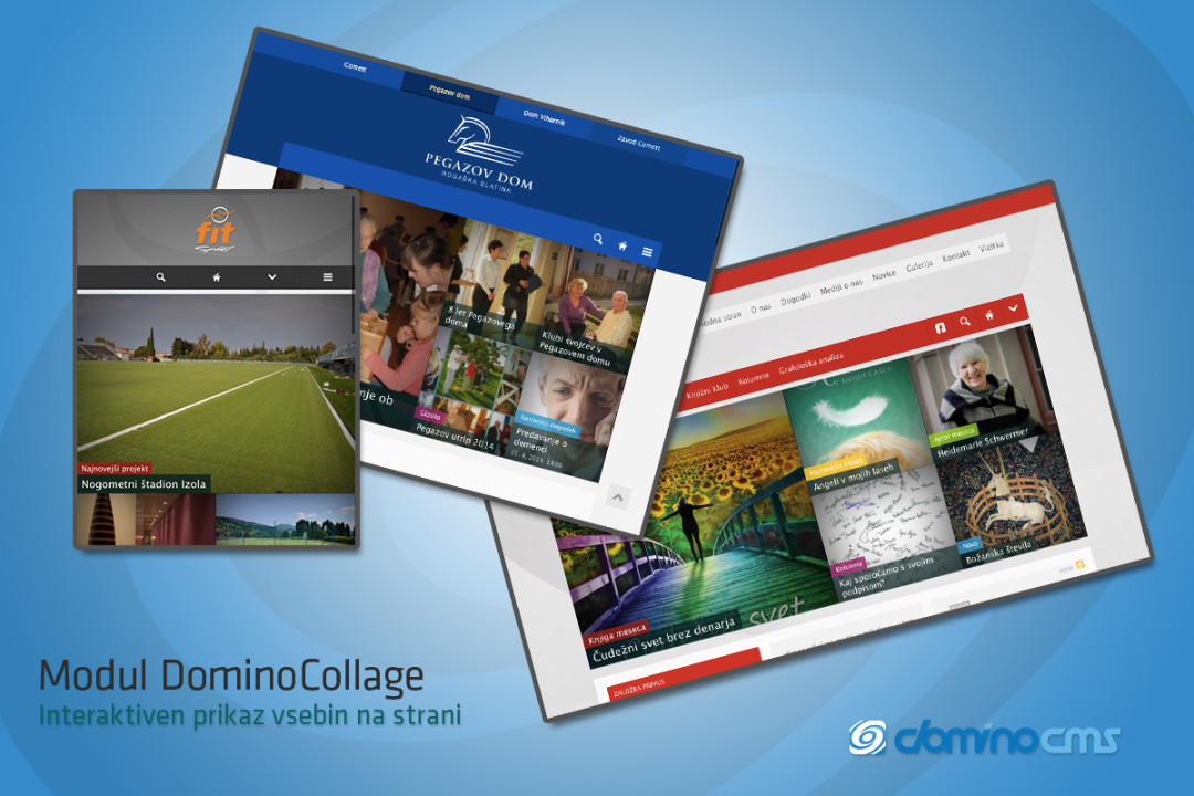 Prikažite aktualne vsebine bolj učinkovito z novim modulom DominoCollage