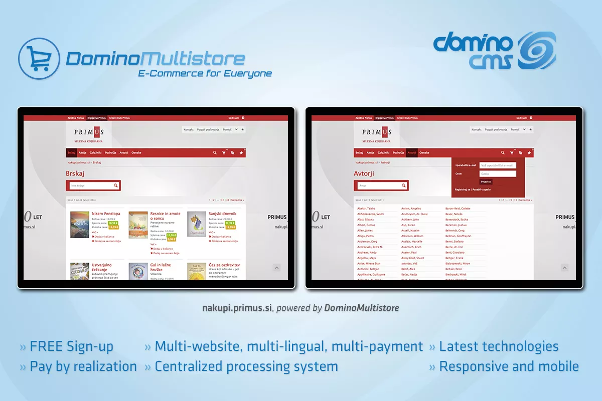 Spletna trgovina DominoMultistore uspešno na sistemu Primus, od septembra na mednarodnem tržišču