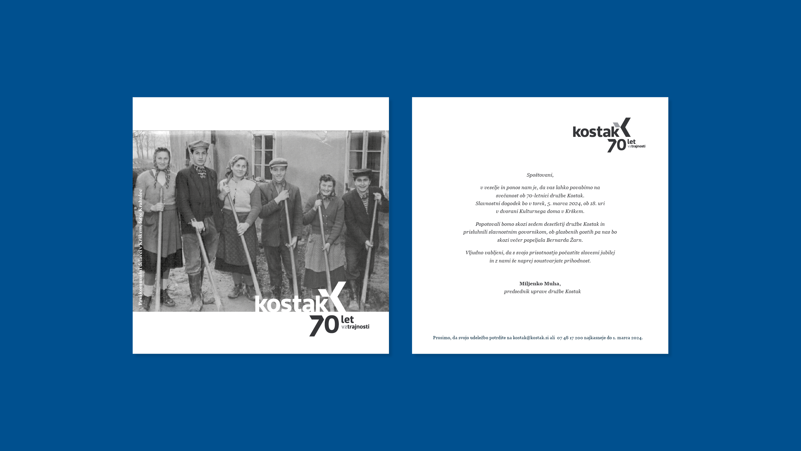 Celostna podoba Kostak - 70 let