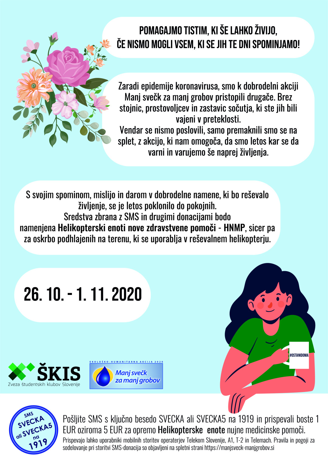 Manj svečk za manj grobov.