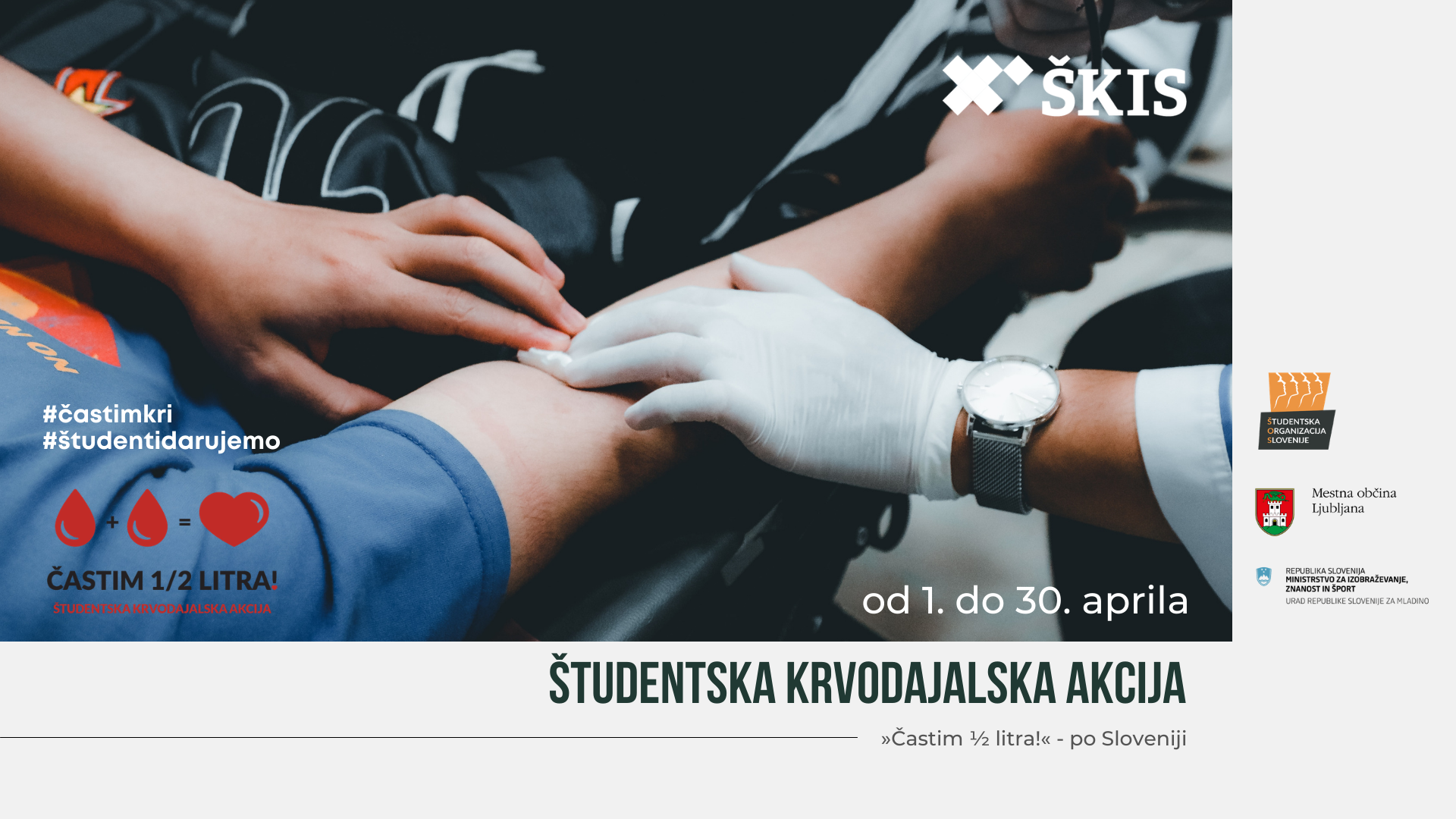 Študentska krvodajalska akcija »ČASTIM 1/2 LITRA!« je zaključena!