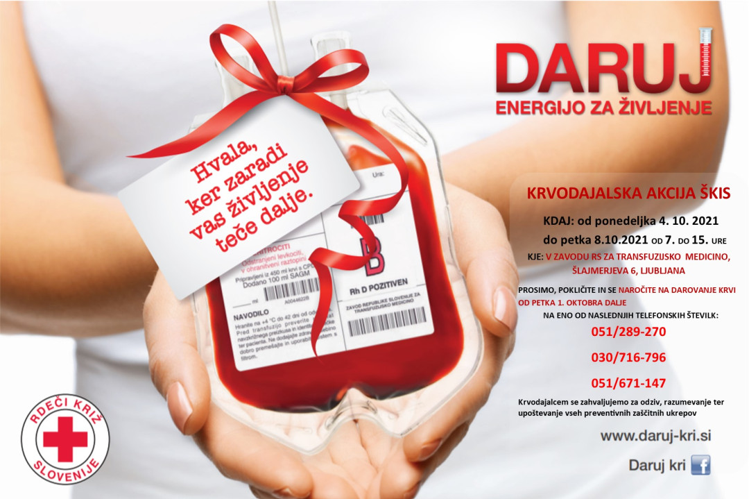 Študentska krvodajalska akcija tudi letošnjo jesen