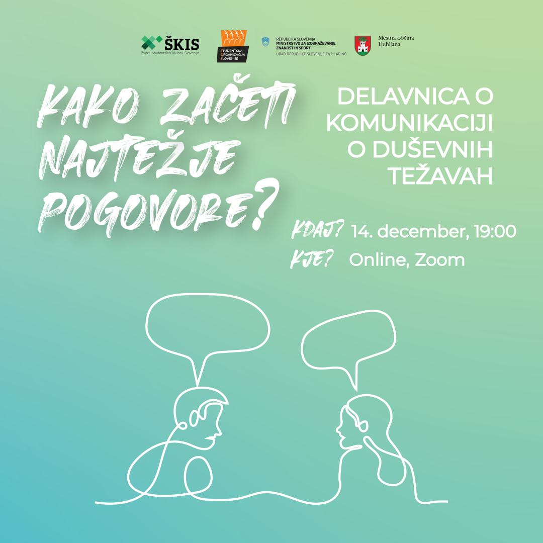 v sklopu projekta Duševno = pomembno do odgovorov kako začeti najtežje pogovore