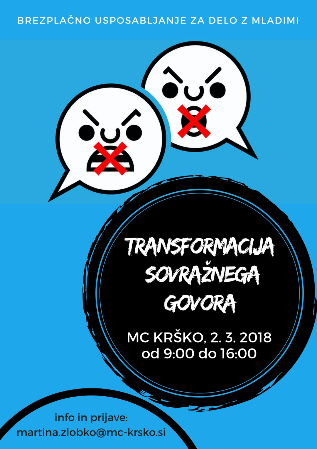 VABILO NA USPOSABLJANJE »Transformacija sovražnega govora«