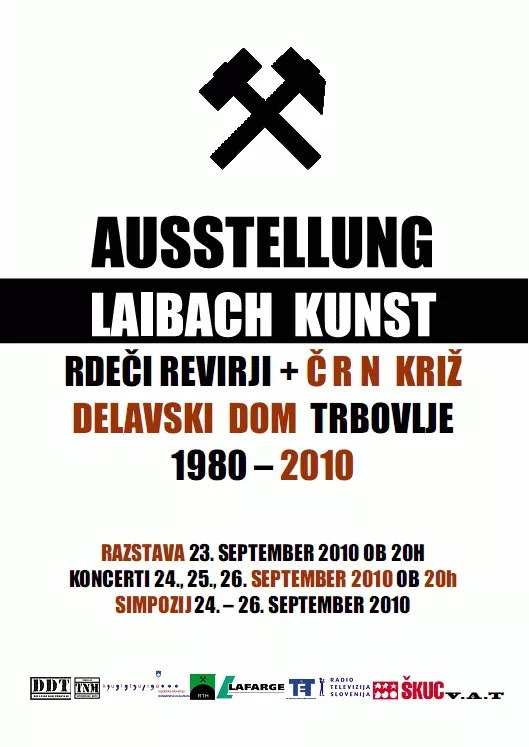 Laibachkunst: Rdeči revirji + črn križ