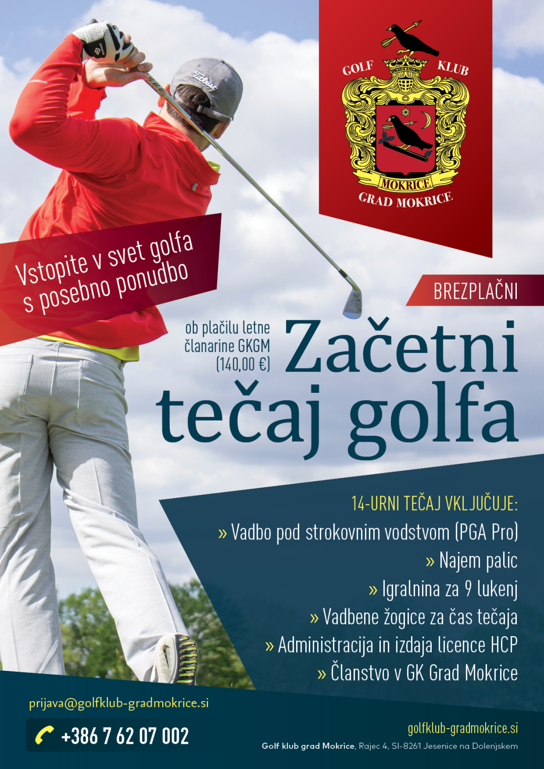 Začetni tečaj golfa v sezoni 2017