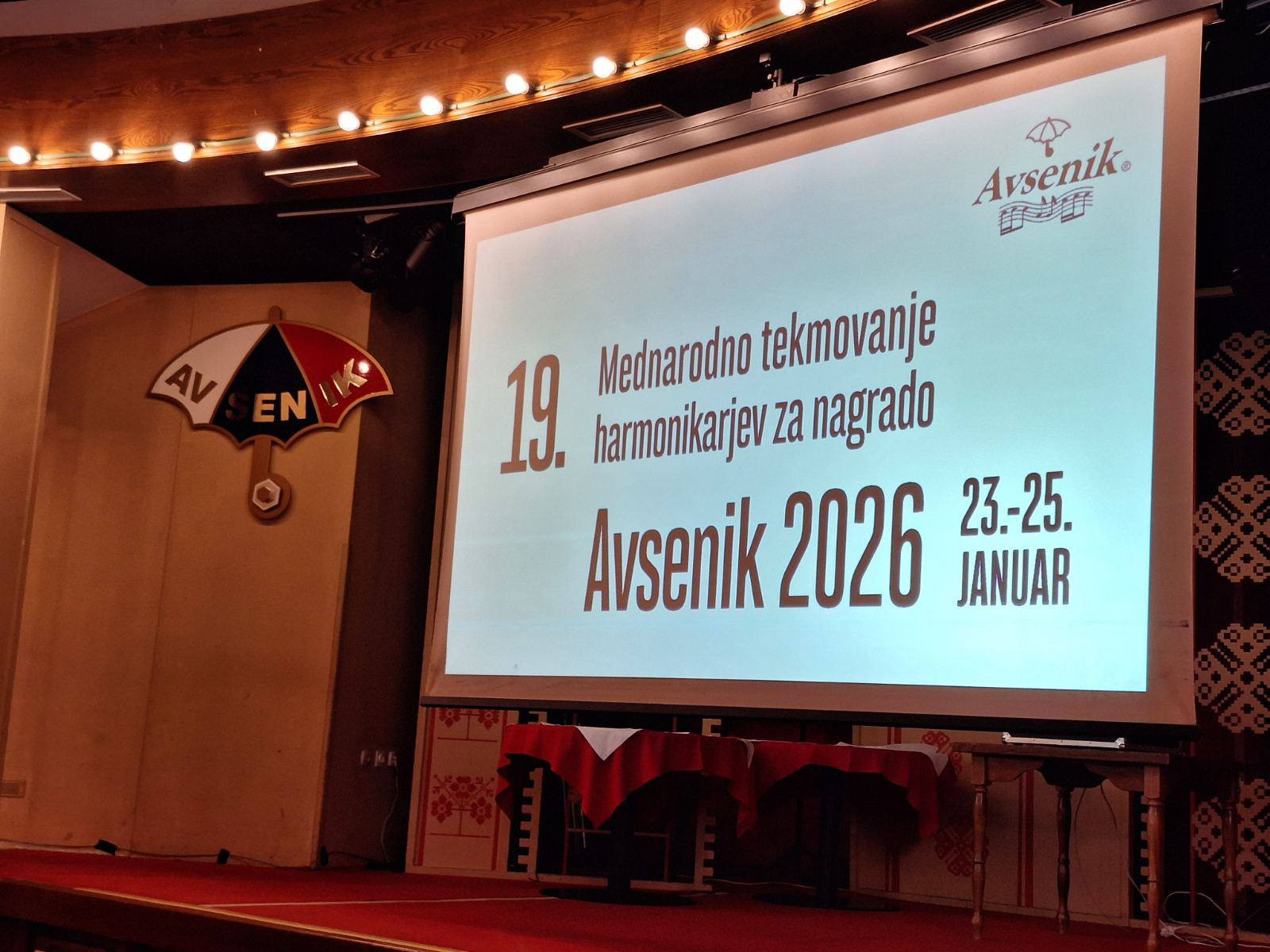 19. Mednarodnem tekmovanju harmonikarjev za nagrado Avsenik 2026