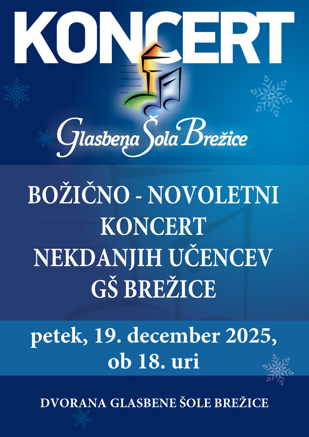 Božično-novoletni koncert nekdanjih učencev 2025
