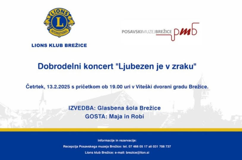 Dobrodelni koncert Lions kluba Brežice