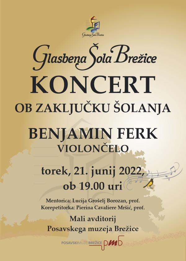 Koncert ob zaključku šolanja Benjamina Ferka