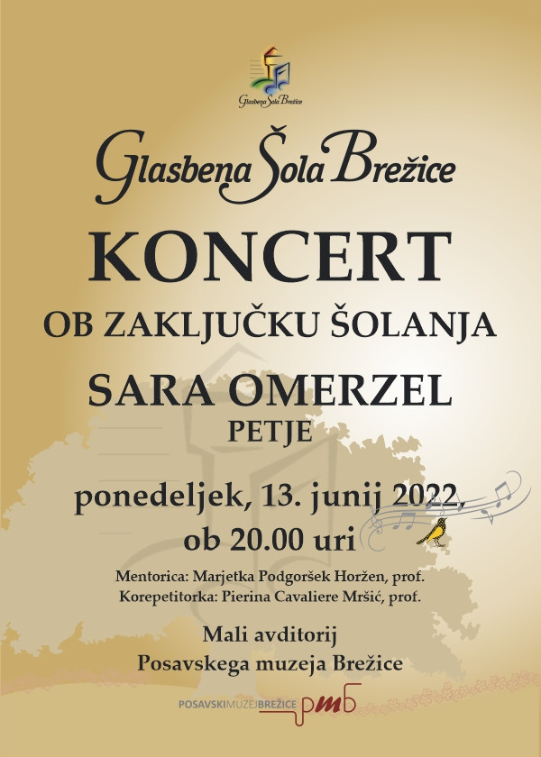 Koncert ob zaključku šolanja Sara Omerzel