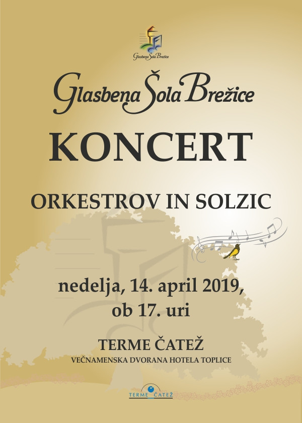 Koncert orkestrov in vokalne skupine Glasbene šole Brežice