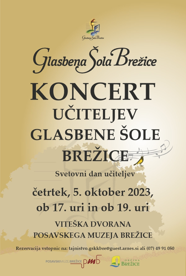 Koncert učiteljev Glasbene šole Brežice