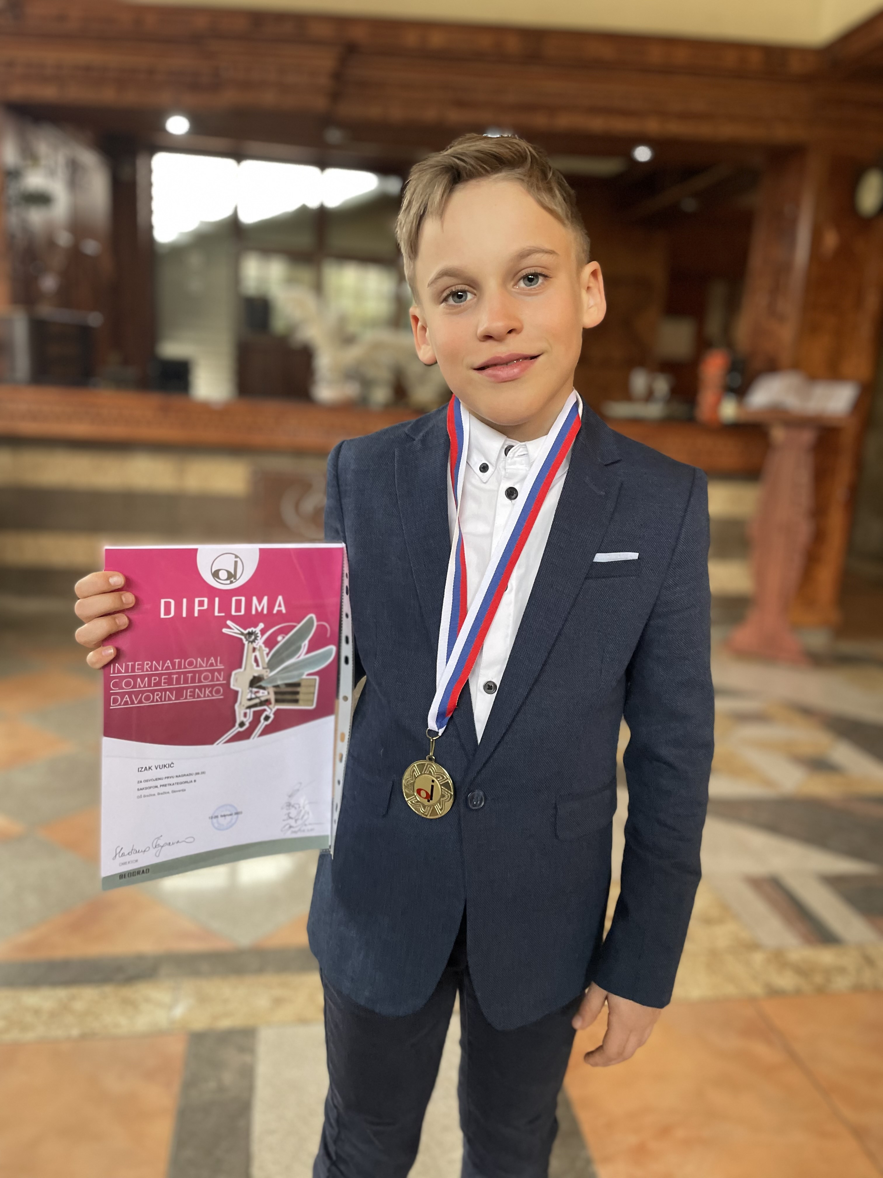 Uspeh učenca Glasbene šole Brežice Davorina Jenka