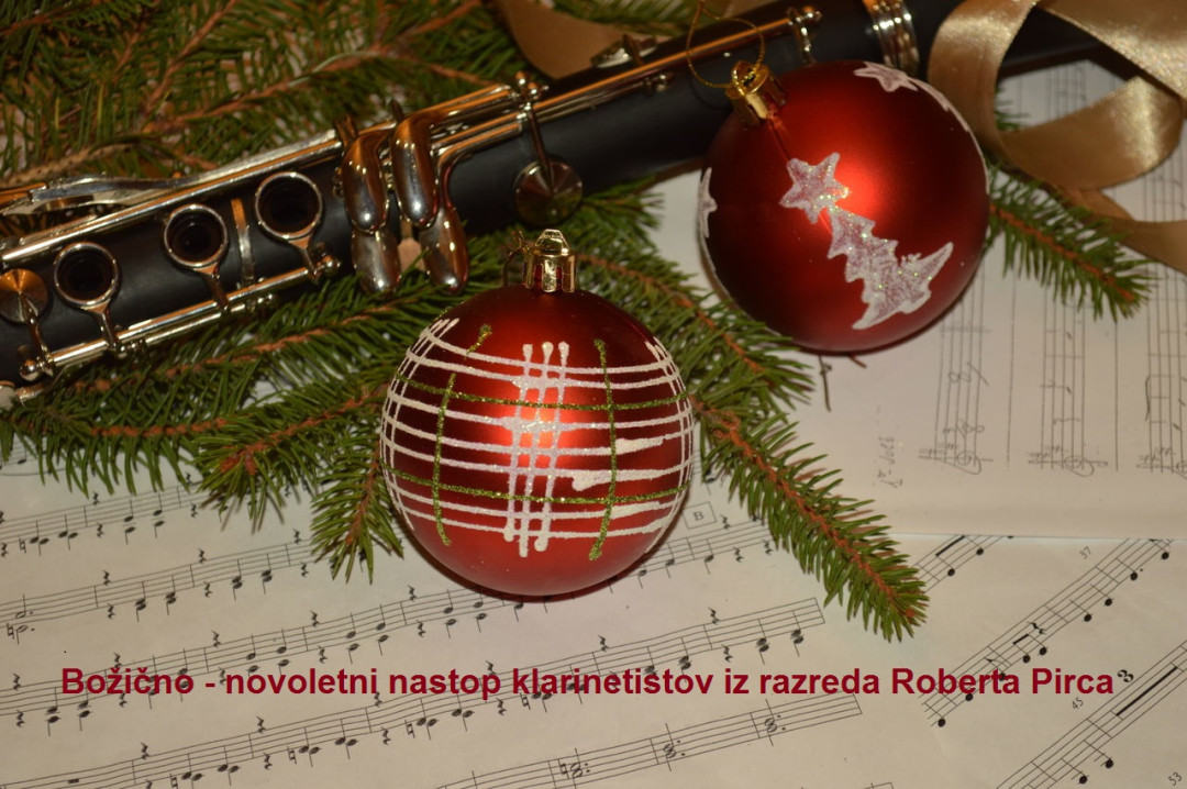 Božično - novoletni nastop učencev klarineta iz razreda Roberta Pirca