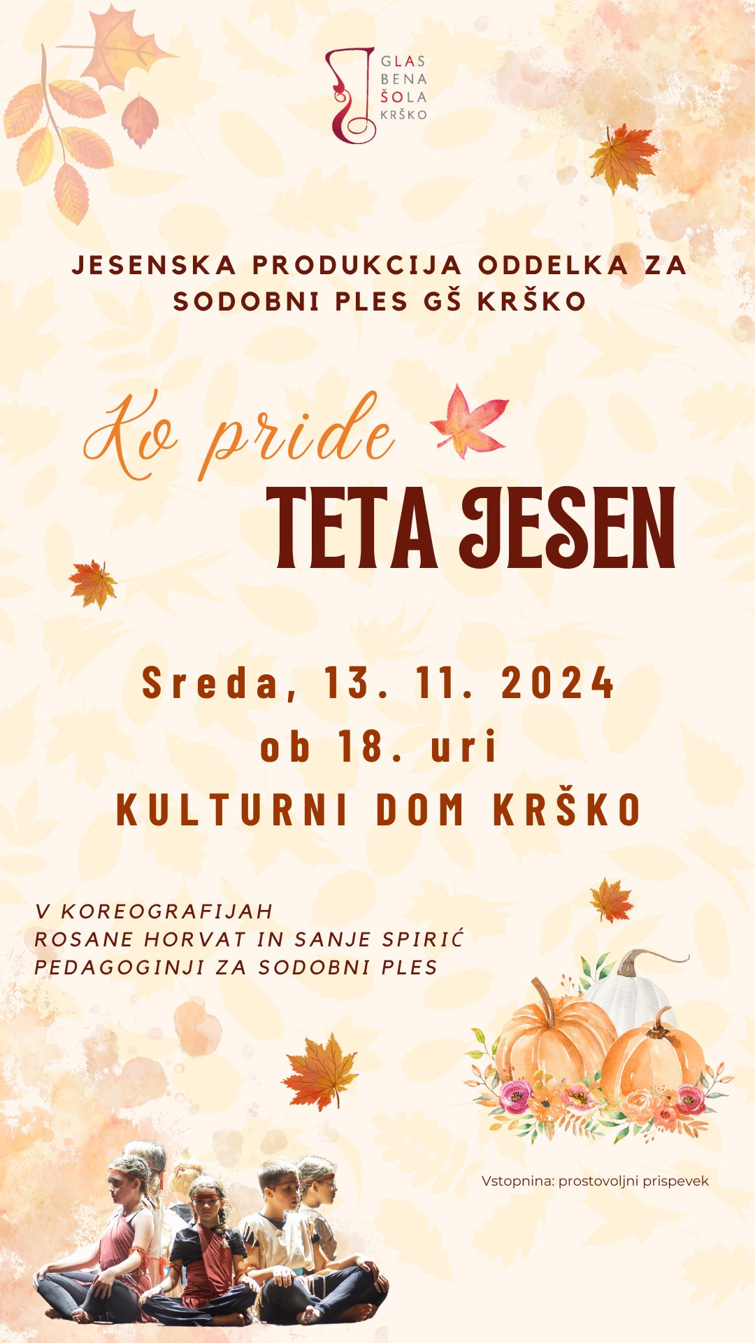 »Ko pride teta jesen« - Jesenska produkcija oddelka za sodobni ples