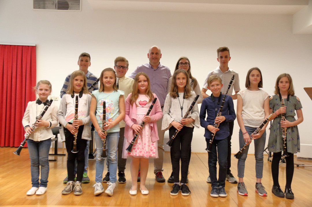Oddečni nastop učencev klarineta iz razreda Roberta Pirca