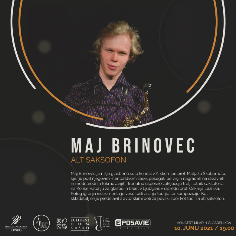 Predmaturitetni recital saksofonista Maja Brinovca