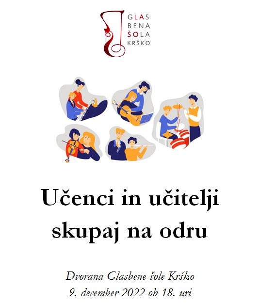 Učenci in učitelji skupaj na odru