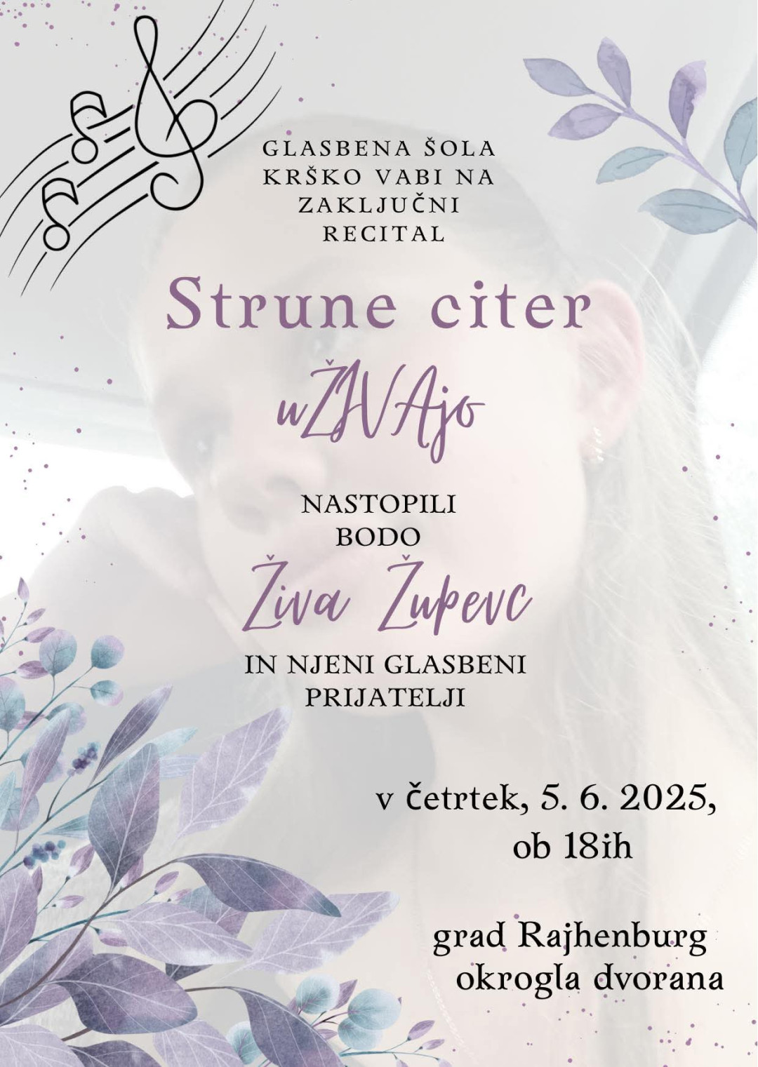 Zaključni recital citrarke Žive Župevc